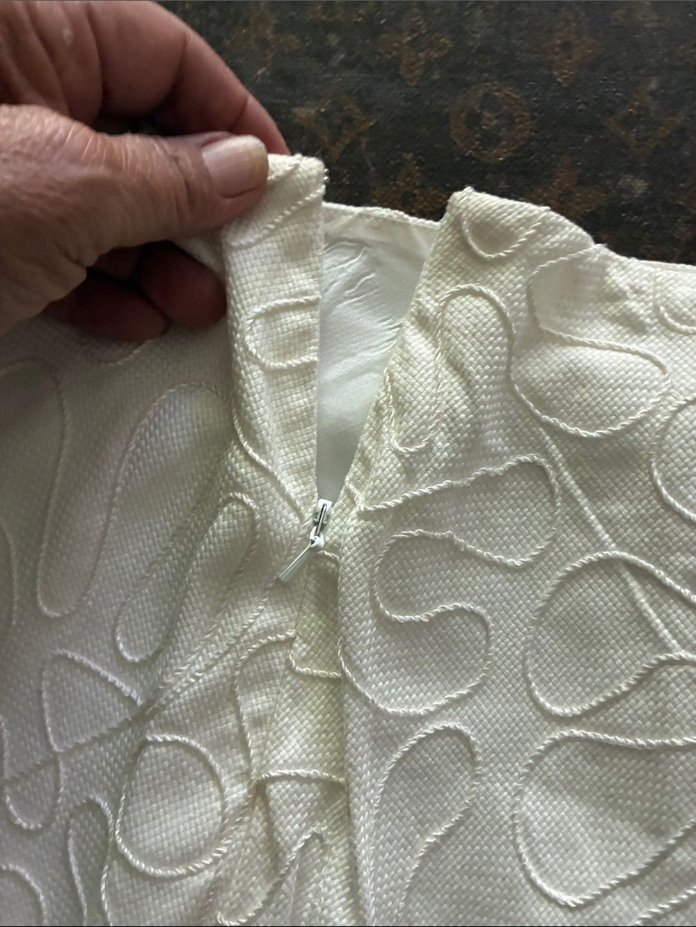 J. McLaughlin White A-Line Embroidered Skirt - Picture 5 of 9